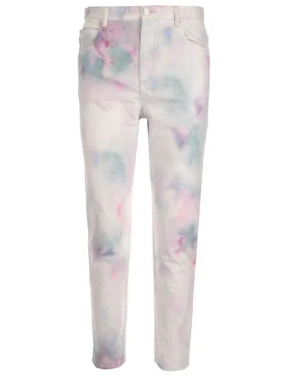 Marant Etoile Tie-dye Effect Jeans In Lilac