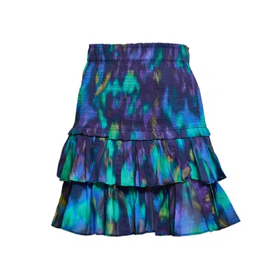 Marant Etoile Tie-dyed Printed Elasticated Waistband Skirt In Multi