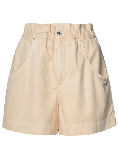Marant Etoile Titea Shorts In Beige Cotton Blend In Ec Ecru