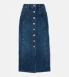 Isabel Marant Étoile Marant Etoile Vandy Denim Cotton Skirt In Blue