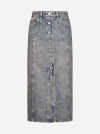Isabel Marant Étoile Vandy Denim Skirt In Pinkish Blue