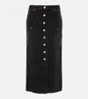 Isabel Marant Étoile Marant Etoile Vandy Denim Cotton Skirt In Black