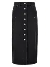 Isabel Marant Étoile Marant Etoile Vandy Denim Cotton Skirt In Black