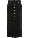 Isabel Marant Étoile Marant Etoile Vandy Denim Cotton Skirt In Black