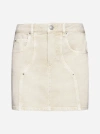 Isabel Marant Étoile Isabel Marant Etoile Vesna Denim Mini Skirt In Ecru