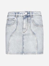 Isabel Marant Étoile Vesna Denim Miniskirt In Light Blue