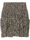 Isabel Marant Étoile Violaine Two-tone Viscose Miniskirt In White