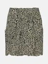 Isabel Marant Étoile 'violaine' Two-tone Viscose Miniskirt In Beige