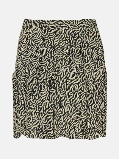 Isabel Marant Étoile 'violaine' Two-tone Viscose Miniskirt In Beige