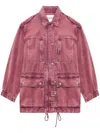 Isabel Marant Étoile Volta Denim Jacket In 粉色