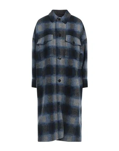 Isabel Marant Étoile Marant Étoile Woman Coat Navy Blue Size 0 Recycled Polyester, Virgin Wool, Polyester, Acrylic In Navy Blue