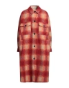 ISABEL MARANT ÉTOILE MARANT ÉTOILE WOMAN COAT ORANGE SIZE 2 RECYCLED POLYESTER, VIRGIN WOOL, POLYESTER, ACRYLIC