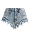 Isabel Marant Étoile Marant Étoile Woman Denim Shorts Blue Size 6 Cotton In Blue