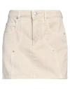 Isabel Marant Étoile Marant Étoile Woman Denim Skirt Beige Size 4 Cotton, Hemp In Beige