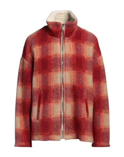 Isabel Marant Étoile Marant Étoile Woman Jacket Red Size 4 Polyester, Virgin Wool, Acrylic, Wool, Alpaca Wool In Red