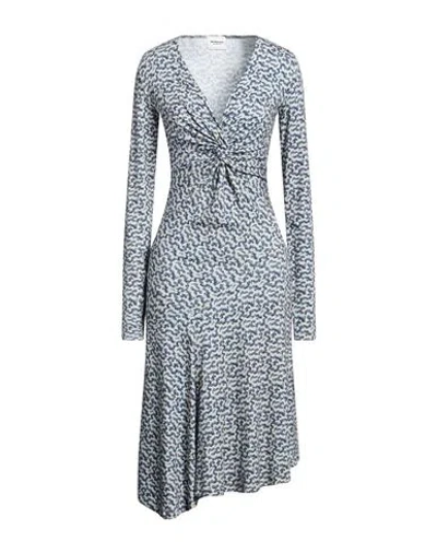 ISABEL MARANT ÉTOILE MARANT ÉTOILE WOMAN MIDI DRESS BLUE SIZE 8 VISCOSE, ELASTANE