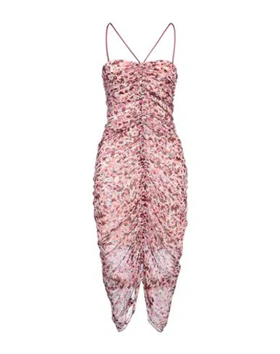 Marant Etoile Marant Étoile Woman Midi Dress Burgundy Size 4 Viscose In Pink