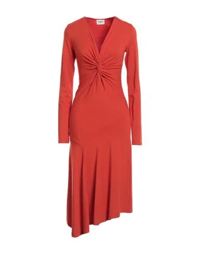 Isabel Marant Étoile Marant Étoile Woman Midi Dress Orange Size 6 Viscose, Elastane