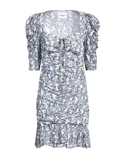 Isabel Marant Étoile Galdino Floral Cotton Minidress In Blue,multi