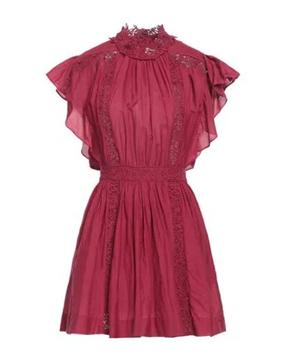 Isabel Marant Étoile Marant Étoile Woman Mini Dress Garnet Size 10 Cotton, Viscose In Red