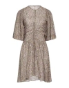Marant Etoile Marant Étoile Woman Mini Dress Khaki Size 10 Cotton In Beige