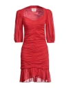 Shop Isabel Marant Étoile Marant Étoile Woman Mini Dress Red Size 4 Cotton, Silk
