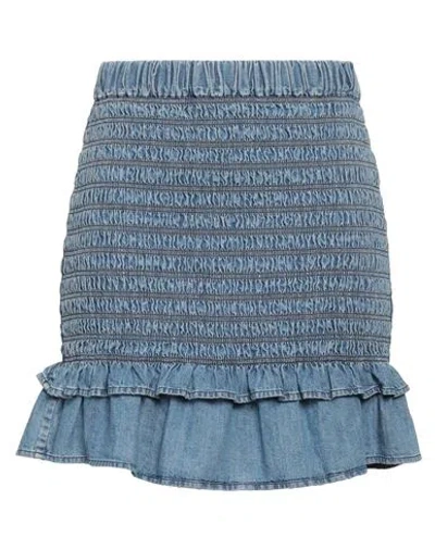 Marant Etoile Marant Étoile Woman Mini Skirt Blue Size 6 Cotton