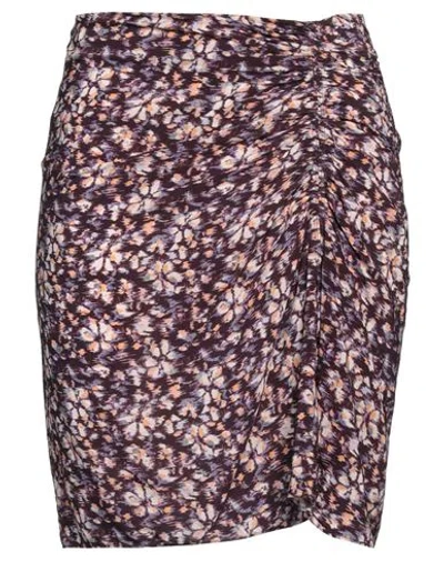 ISABEL MARANT ÉTOILE MARANT ÉTOILE WOMAN MINI SKIRT DARK PURPLE SIZE 6 VISCOSE