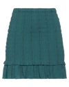 Isabel Marant Étoile Marant Étoile Woman Mini Skirt Deep Teal Size 4 Cotton, Viscose In Green