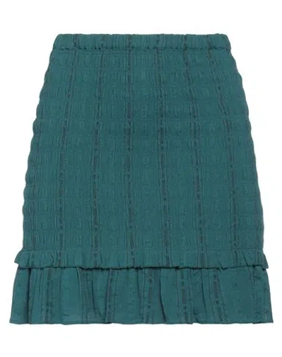 Marant Etoile Marant Étoile Woman Mini Skirt Deep Jade Size 6 Cotton, Viscose In Green