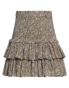 Isabel Marant Étoile Marant Étoile Woman Mini Skirt Khaki Size 4 Organic Cotton In Beige
