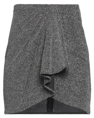 Marant Etoile Marant Étoile Woman Mini Skirt Silver Size 4 Polyamide, Polyester, Elastane In Gray