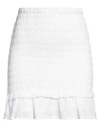 MARANT ETOILE MARANT ÉTOILE WOMAN MINI SKIRT WHITE SIZE 6 COTTON, VISCOSE