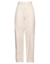 Isabel Marant Étoile Marant Étoile Woman Pants Ivory Size 10 Cotton In Beige