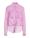 Isabel Marant Étoile Marant Étoile Woman Shirt Mauve Size 4 Cotton In Purple