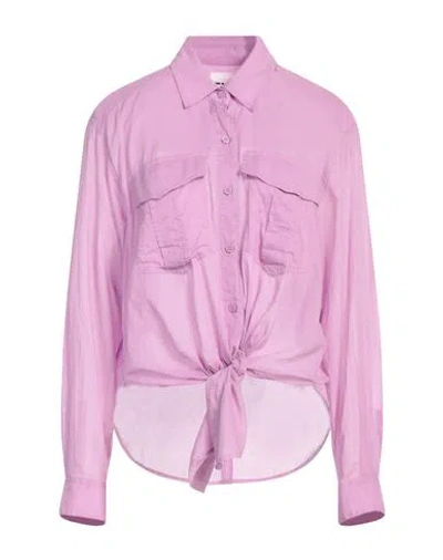 Isabel Marant Étoile Marant Étoile Woman Shirt Mauve Size 4 Cotton In Purple