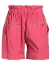 Isabel Marant Étoile Marant Étoile Woman Shorts & Bermuda Shorts Coral Size 6 Linen, Cotton, Elastane In Red