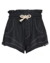 Marant Etoile Marant Étoile Woman Shorts & Bermuda Shorts Midnight Blue Size 2 Silk