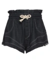 Isabel Marant Étoile Marant Étoile Woman Shorts & Bermuda Shorts Midnight Blue Size 2 Silk