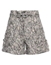 Isabel Marant Étoile Marant Étoile Woman Shorts & Bermuda Shorts Charcoal Size 4 Cotton In Grey