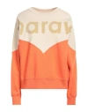 Isabel Marant Étoile Two-tone Cotton Blend Houston Sweatshirt  Nd Isabel Marant Etoile Donna 36f In Orange