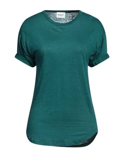Marant Etoile Marant Étoile Woman T-shirt Emerald Green Size S Linen