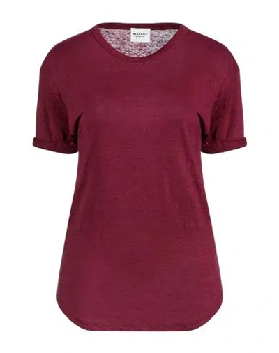 Marant Etoile Marant Étoile Woman T-shirt Garnet Size M Linen In Red