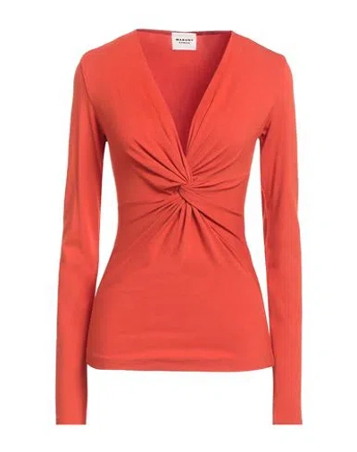 Isabel Marant Étoile Marant Étoile Woman T-shirt Rust Size 8 Viscose, Elastane In Red