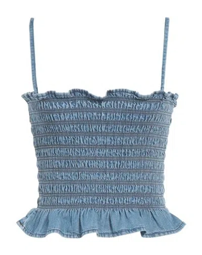 Isabel Marant Étoile Marant Étoile Woman Top Blue Size 6 Cotton