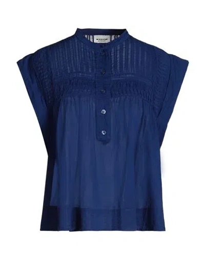 Isabel Marant Étoile Marant Étoile Woman Top Bright Blue Size 6 Cotton In Blue