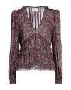 Isabel Marant Étoile Marant Étoile Woman Top Dark Brown Size 6 Viscose, Silk
