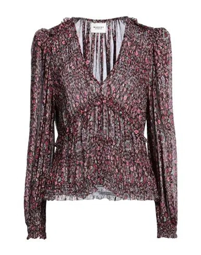 Isabel Marant Étoile Marant Étoile Woman Top Dark Brown Size 6 Viscose, Silk