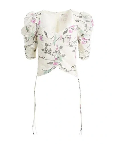 Isabel Marant Étoile Marant Étoile Woman Top Ivory Size 10 Cotton In White