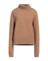 Isabel Marant Étoile Marant Étoile Woman Turtleneck Camel Size Xl Polyamide, Acrylic, Alpaca Wool, Wool, Elastane In Beige